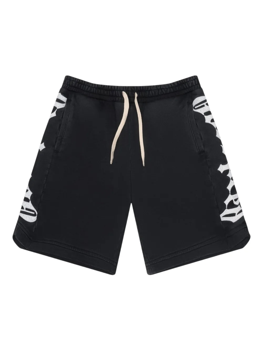 GODSPEED Courtside pattern track shorts front view
